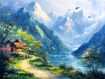 山水人家山水人家绿色