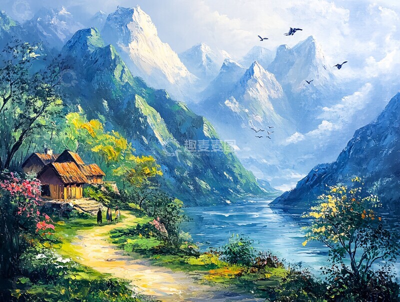 高清大图下载【趣麦麦图】山水人家山水人家绿色