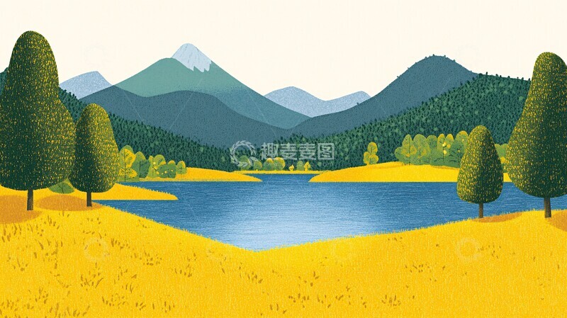 高清大图下载【趣麦麦图】山水河流绿地1