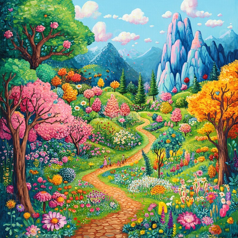 高清大图下载【趣麦麦图】亚当夏娃伊甸园2