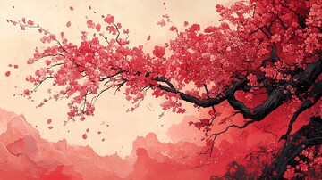 樱花与嘻哈插画2