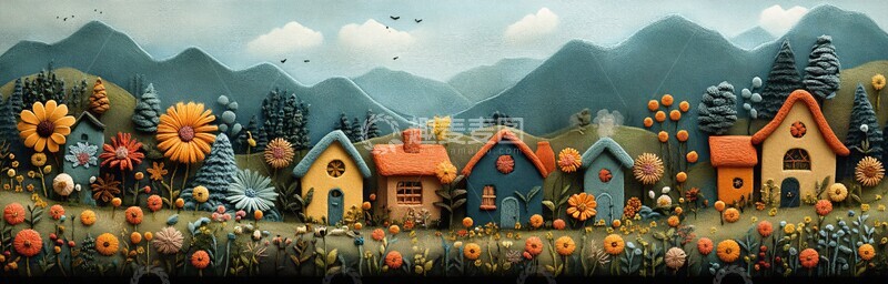 高清大图下载【趣麦麦图】彩屋花山布艺村2