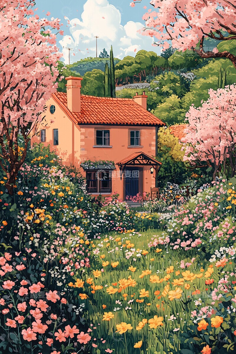高清大图下载【趣麦麦图】-春日花园花园春日花朵