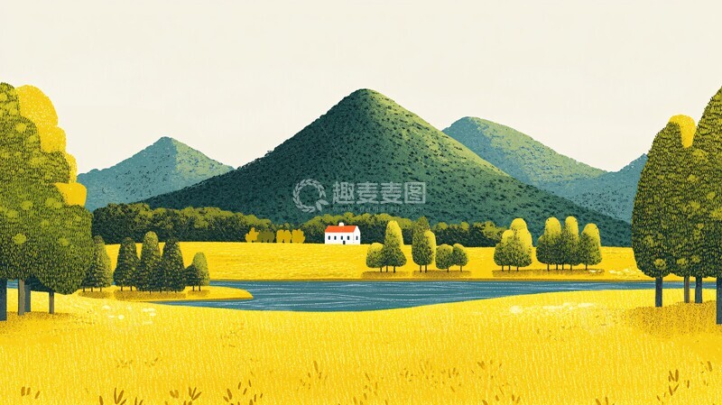 高清大图下载【趣麦麦图】山水河流绿地2