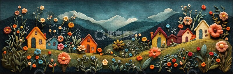 高清大图下载【趣麦麦图】彩屋花山布艺村1