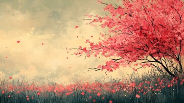 樱花与嘻哈插画1