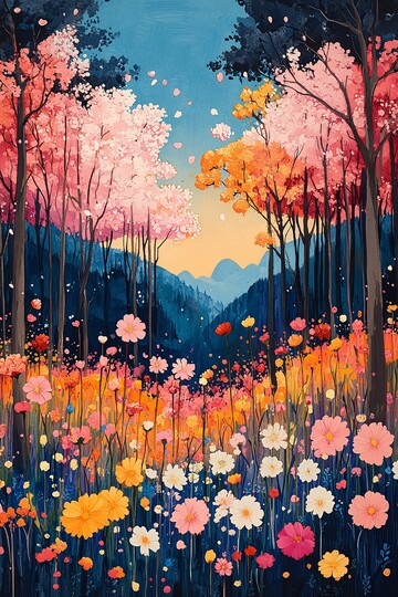 春日花园花园春日花朵1