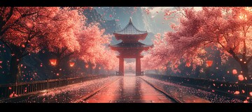 樱花树与鸟居1
