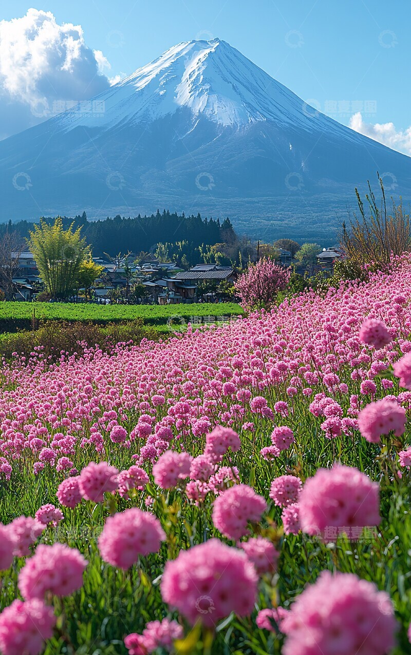 高清大图下载【趣麦麦图】樱花转夏日樱花夏日绿色