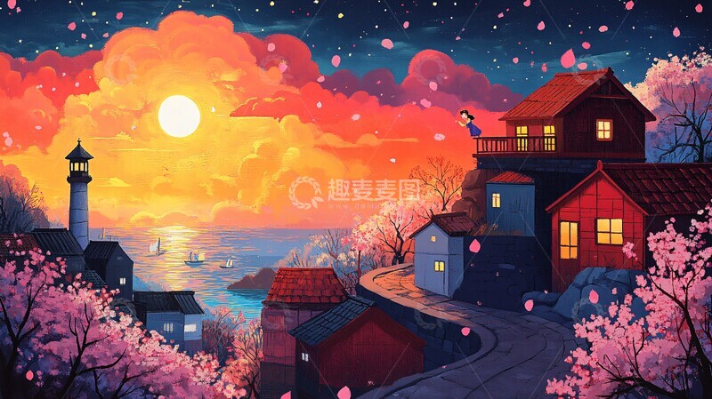 高清大图下载【趣麦麦图】小女孩阳台挥手