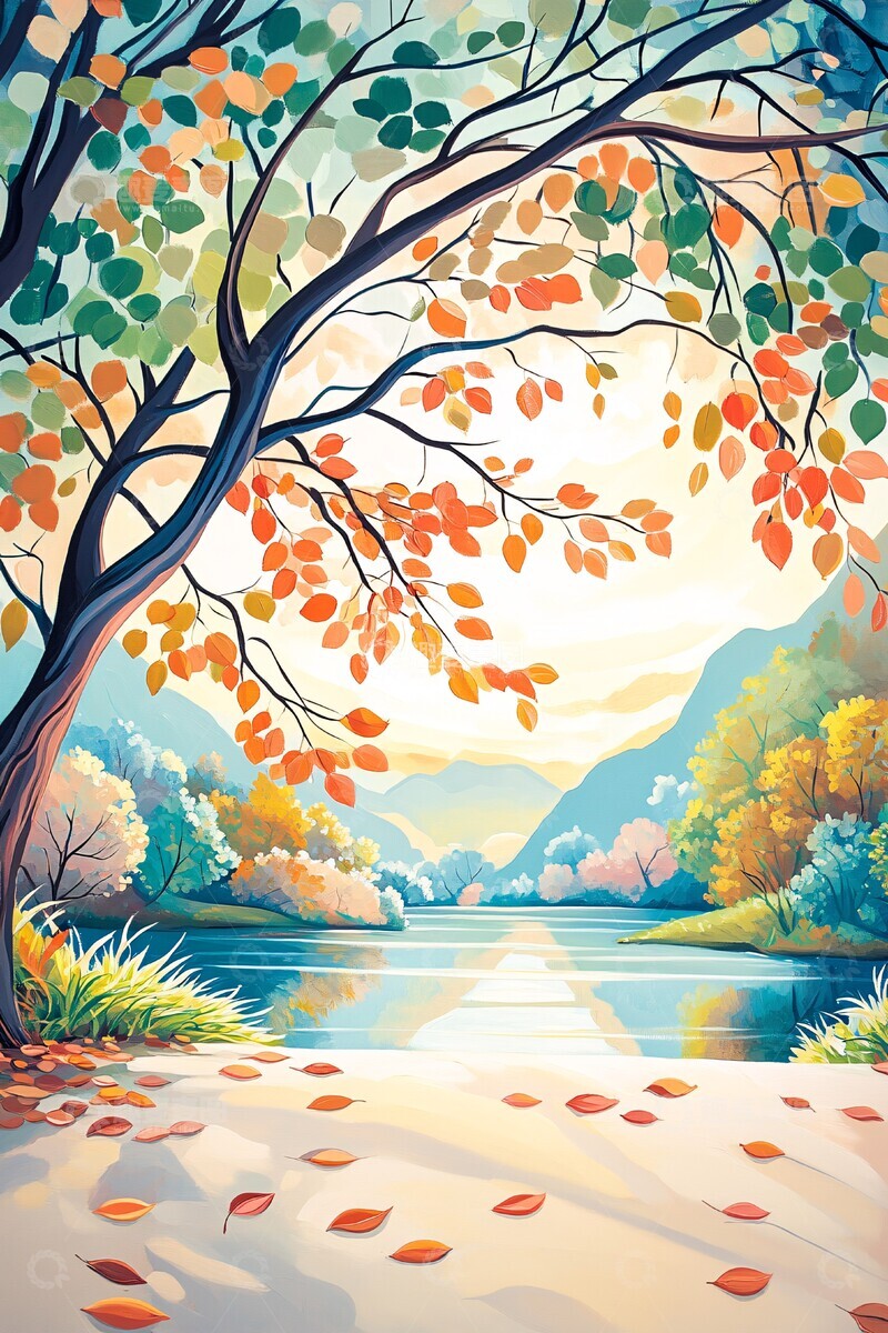 高清大图下载【趣麦麦图】树枝落叶与暗空2