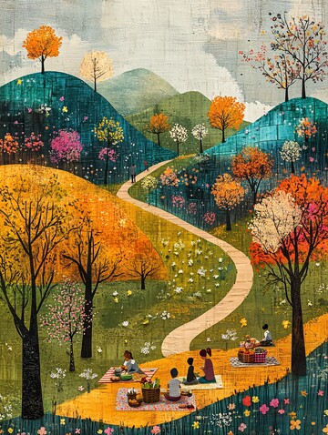 春日公园野餐景2