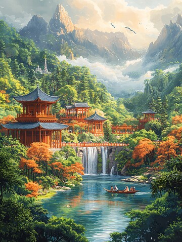 春日园林全景图1