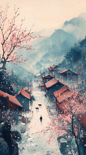 清明细雨杏花村2