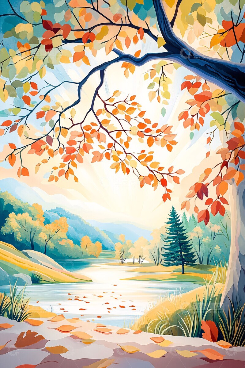 高清大图下载【趣麦麦图】树枝落叶与暗空