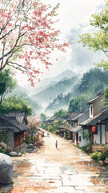 清明细雨杏花村1