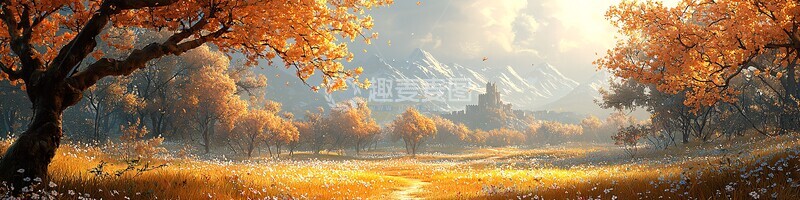 高清大图下载【趣麦麦图】森林中的古堡