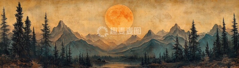 高清大图下载【趣麦麦图】月山树与游牧文化