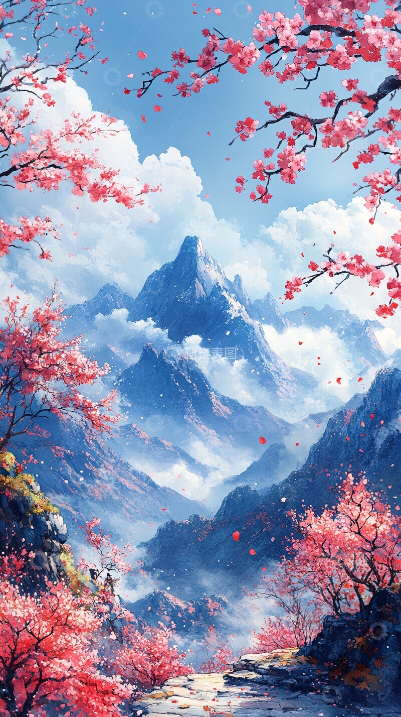 高清大图下载【趣麦麦图】桃花李花杏花盛开