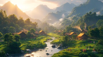 山村晨光山村晨光森林1