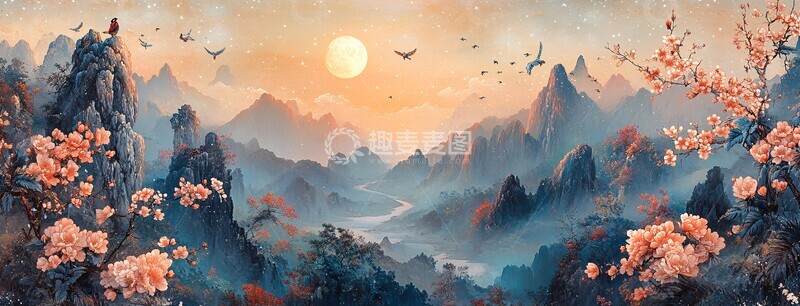 高清大图下载【趣麦麦图】热带花鸟壁纸1