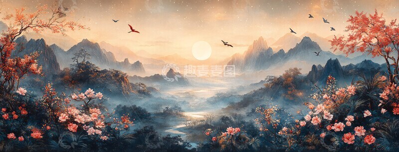 高清大图下载【趣麦麦图】热带花鸟壁纸2