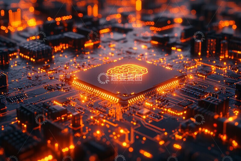 高清大图下载【趣麦麦图】芯片大脑电路板