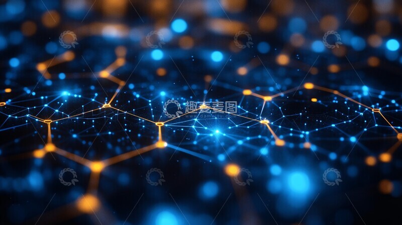 高清大图下载【趣麦麦图】蓝色科技抽象2