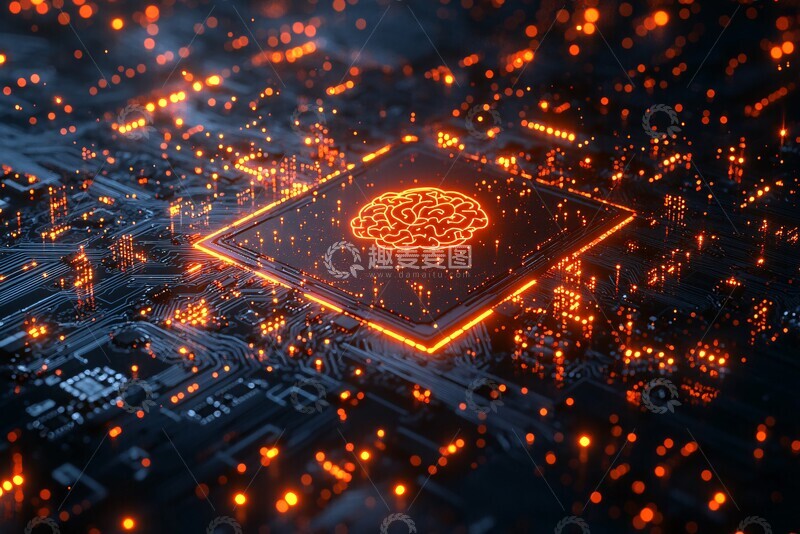 高清大图下载【趣麦麦图】芯片大脑电路板2