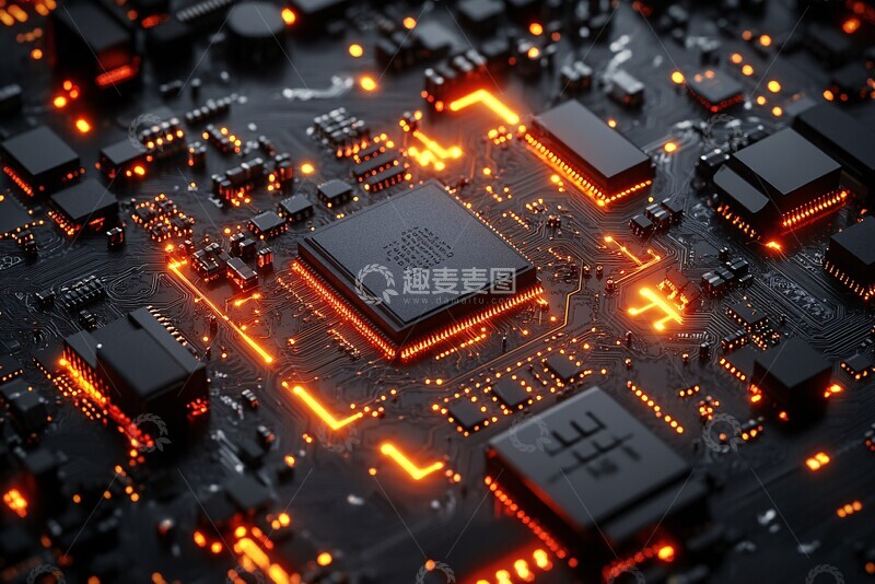 高清大图下载【趣麦麦图】电路板与芯片