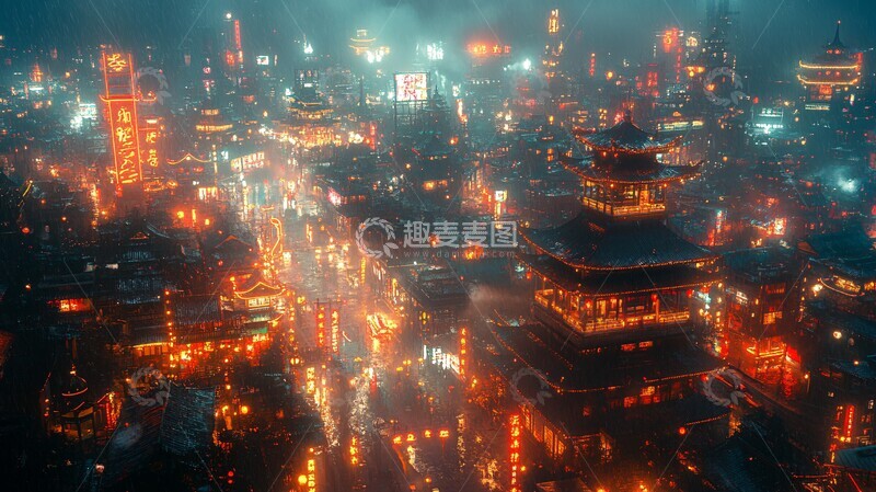 高清大图下载【趣麦麦图】夜城体育场夜城体育场灯光