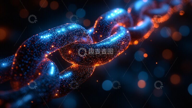 高清大图下载【趣麦麦图】区块链数字互联1