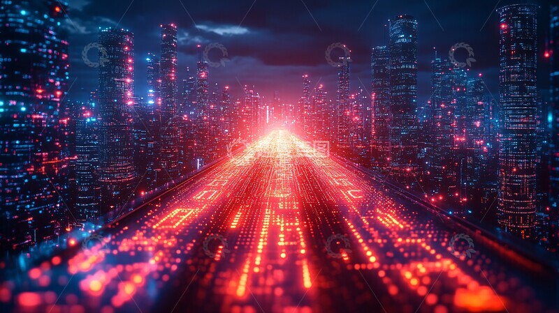 高清大图下载【趣麦麦图】科技之光科技未来几何1