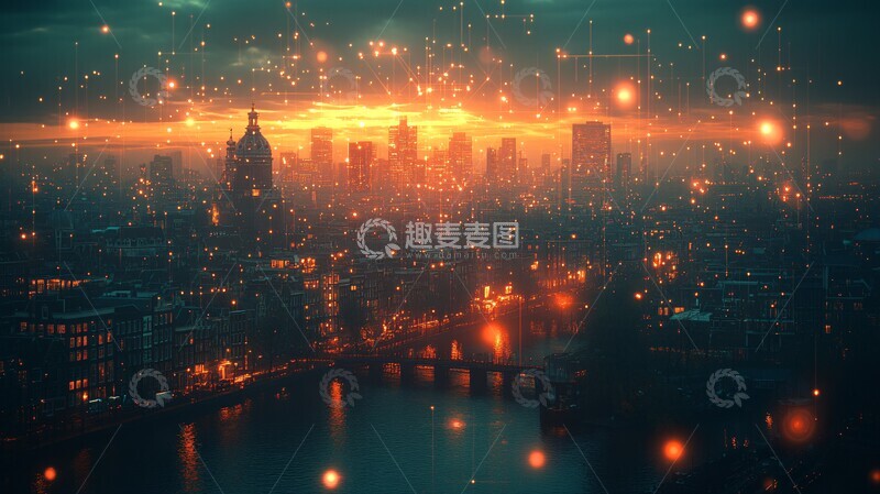 高清大图下载【趣麦麦图】连接创新协作之路2