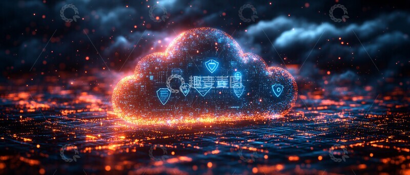 高清大图下载【趣麦麦图】数字云与安全网络2