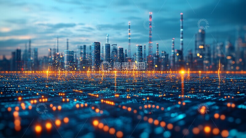 高清大图下载【趣麦麦图】能源基础设施组合1