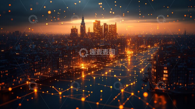 高清大图下载【趣麦麦图】连接创新协作之路1