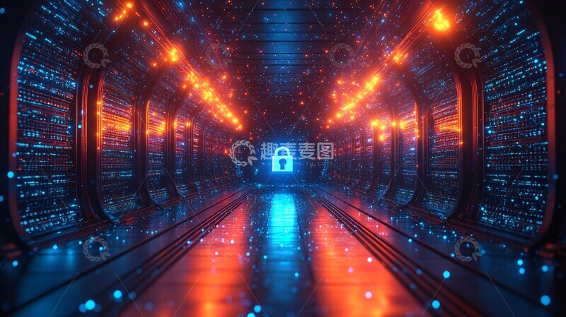 高清大图下载【趣麦麦图】网络安全数字锁2