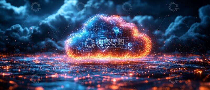 高清大图下载【趣麦麦图】数字云与安全网络