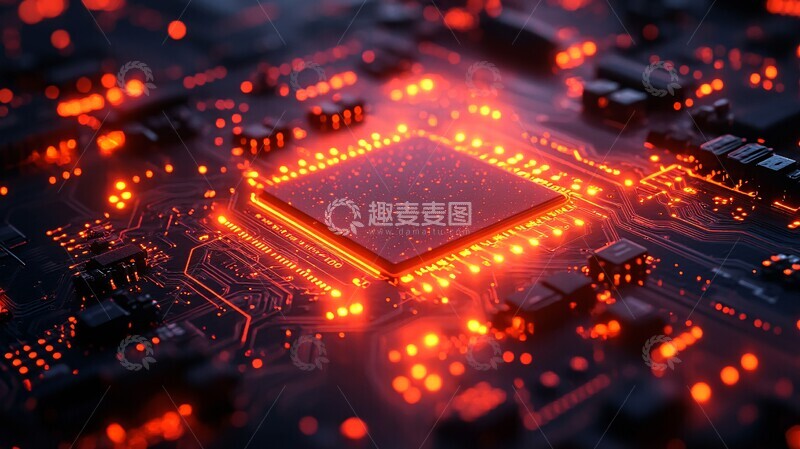 高清大图下载【趣麦麦图】电路板技术处理背景2