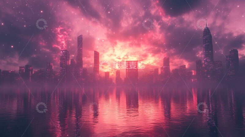 高清大图下载【趣麦麦图】数字符号城市2