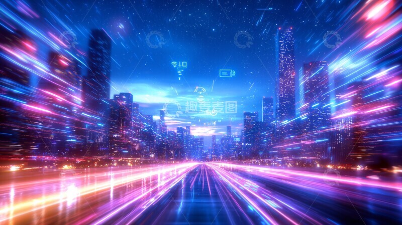 高清大图下载【趣麦麦图】无线网络城市景观2