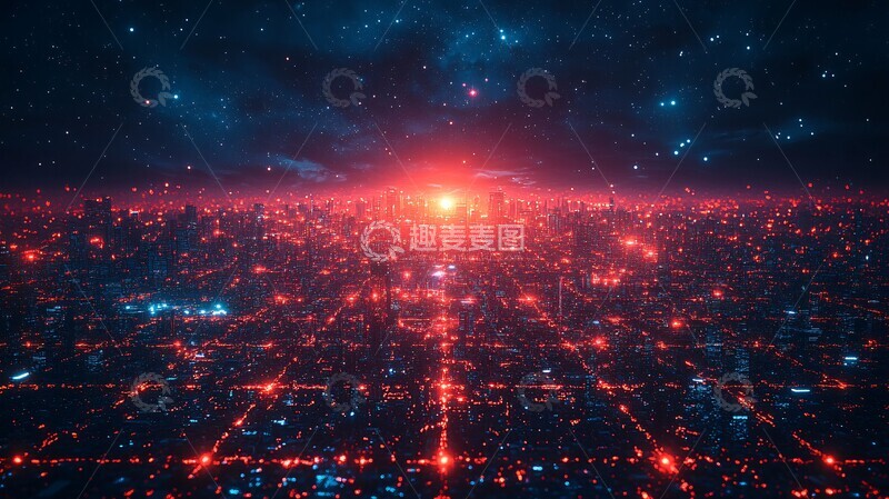 高清大图下载【趣麦麦图】实时监控数字城市