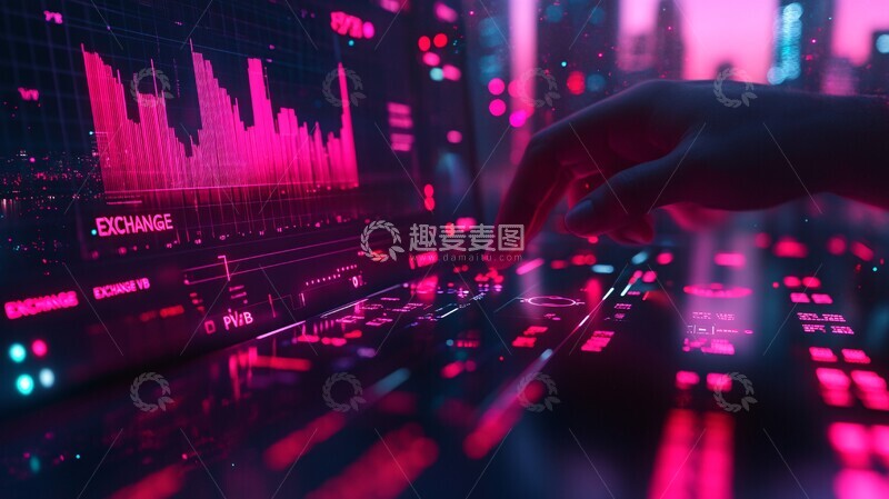 高清大图下载【趣麦麦图】交易所行情数字货币交易屏幕鲸鱼符号2