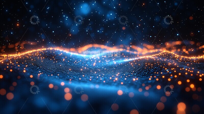 高清大图下载【趣麦麦图】蓝光电路科技背景1