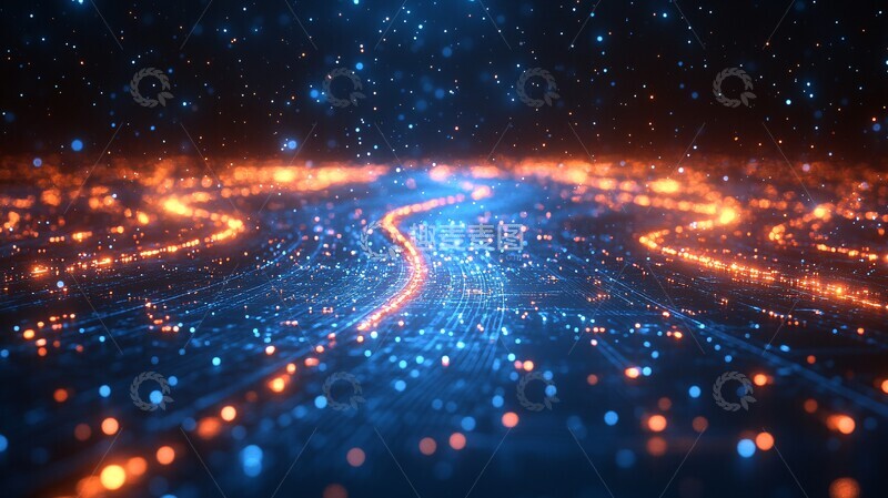 高清大图下载【趣麦麦图】蓝光电路科技背景2