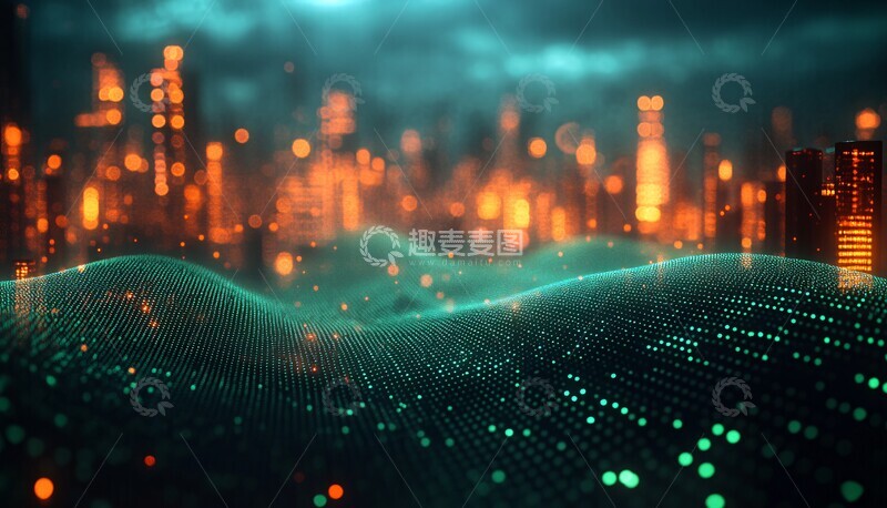 高清大图下载【趣麦麦图】音波穿越都市1