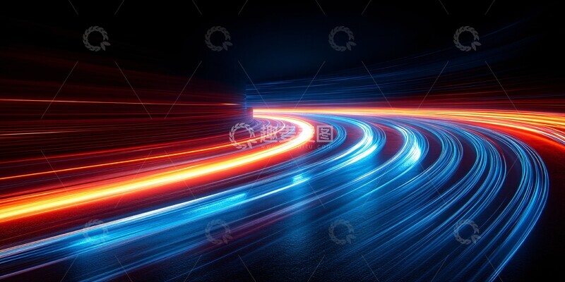 高清大图下载【趣麦麦图】蓝色光轨动态设计