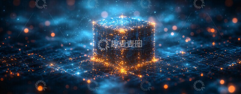 高清大图下载【趣麦麦图】黑色立方体网络2