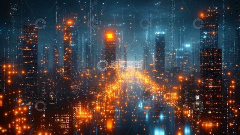 高清大图下载【趣麦麦图】智能城市数据网络